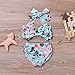 Cute Baby Girls 2Pcs Bikini Bathing Swimsuit Halter Tube Top+Floral Bottom Summer Sunsuit (Floral, 6-12Months)