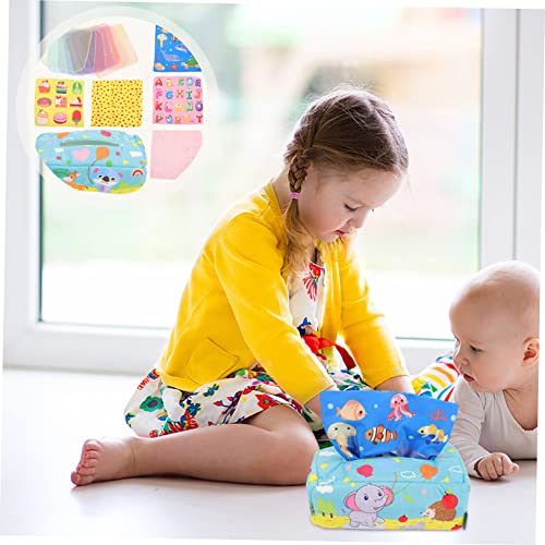 Abaodam 4 Conjuntos Brinquedo Caixa De Tecido Brinquedo Montessoriano Brinquedo Montessori Enrugado