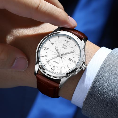 OPK Men's Blue Tonneau Chronograph Watch 6003: Silver - Image 4