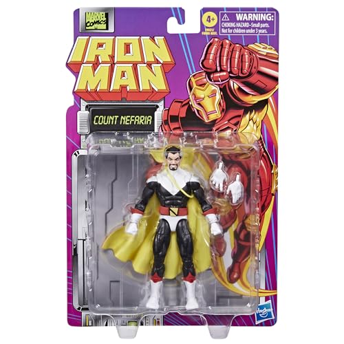 Marvel Legends Series Count Nefaria, Iron Man Comics Collectible 6-Inch Action Figure, Retro-Inspired Blister Card - image 2