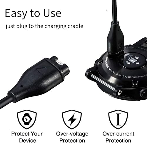 Miniatura 2 de ECSEM - Cargador de reloj tipo C compatible con Garmin Fenix 7 7S 7X 6 6X 6S Plus 5 5S 5XInstinct 2 2SEpix Gen 2Forerunner 45 945 935 645 245 cable