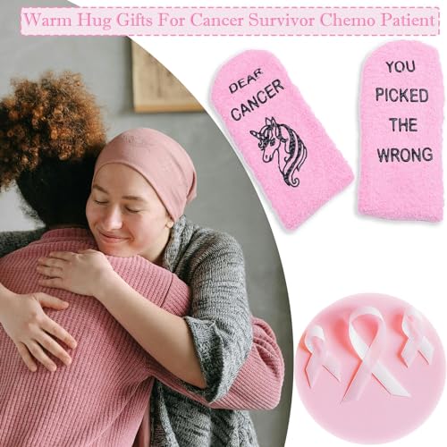 Image of Breast Cancer Socks for Women, Cancer Care Gifts for Women Get Well Soon Gifts Fighting Cancer Gifts Survivor Socks