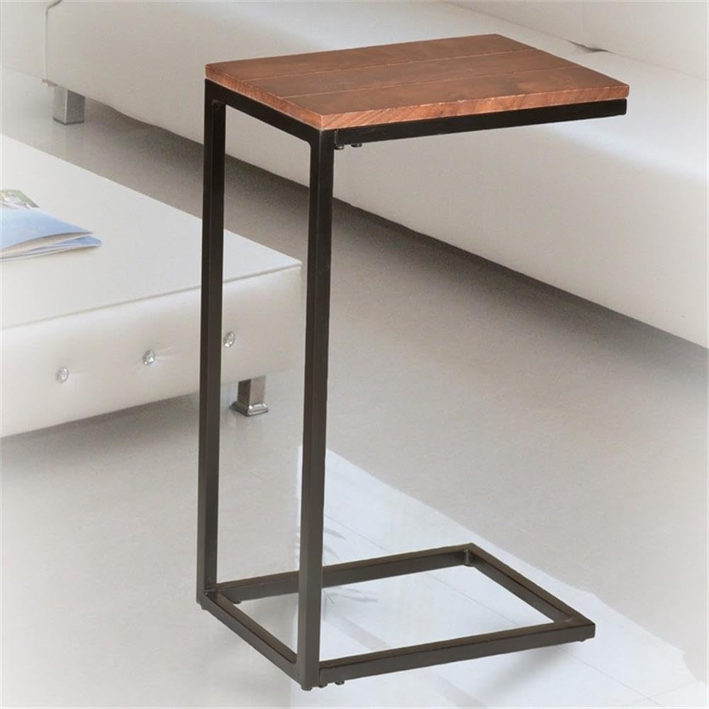 Aggie Wood Computer Tray Table in Chestnut and Black