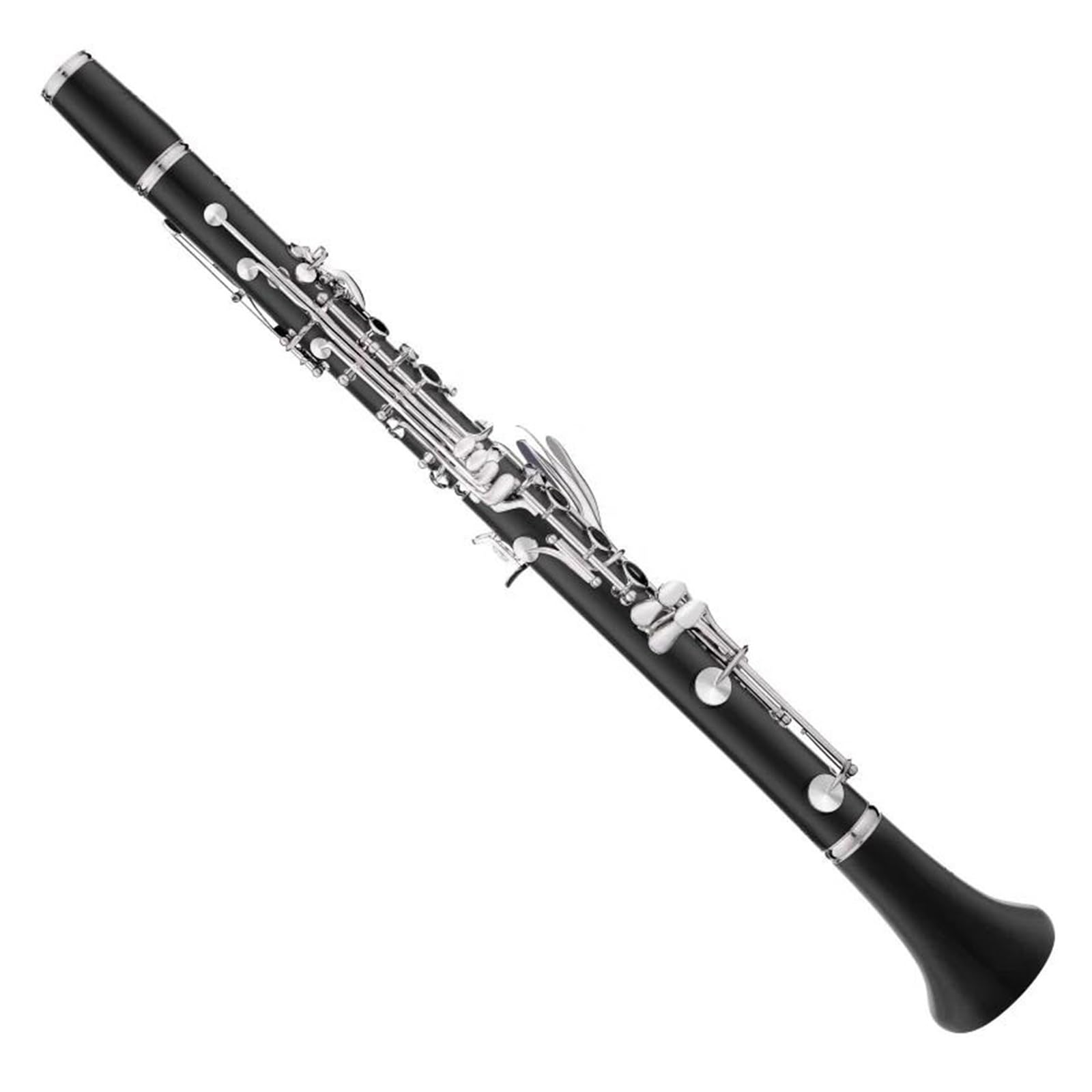 Corpo In Ebano Tono Sib 18 Tasti Chiavi Argentate Clarinetto In Legno Con Custodia E Accessori Clarinetto Set