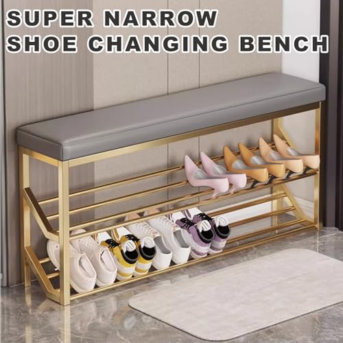 Étagère à chaussures en métal noir solution de rangement élégante 60cm - 8