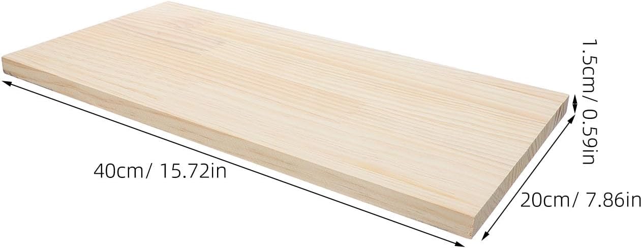Pine Wood Shelf Divider: Unfinished Wooden Panel for Pantry and Cabinet - DIY Bookshelf Insert - Clothes Organizer - Bookcase Plank 15.75x7.87