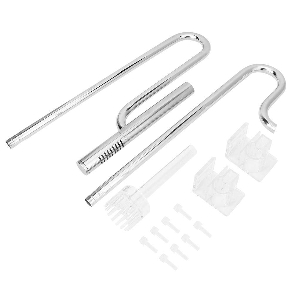 Akwarium Oil Film Skimmer Pipe, Fish Tank Filtr Rury Rury Odpływowe Ze Stali Nierdzewnej Rury Akwarium Powierzchnia Nie Skimmer (12mm)