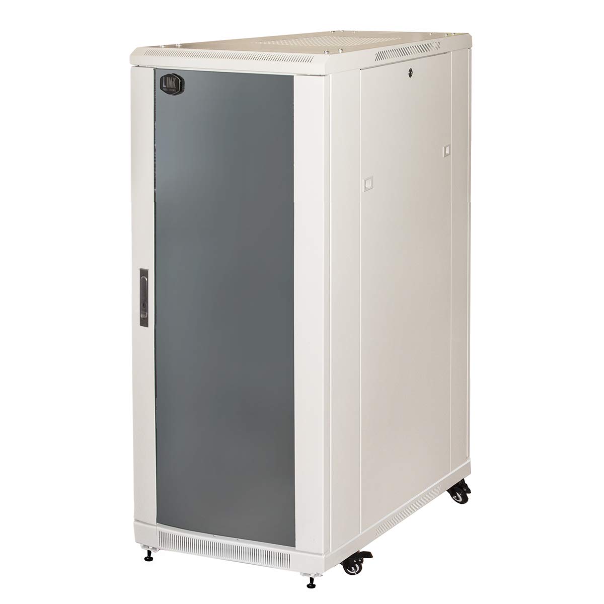 Armario Rack 19" para Redes 27U (A) 1388 (L) 600 (P) 800 mm. Color Gris Puerta Cristal