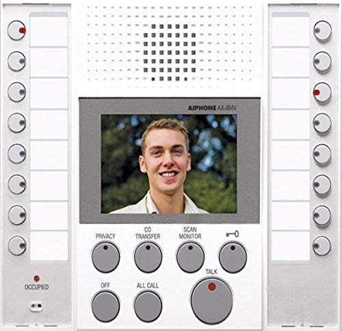 Aiphone AX-8MV-W Audio/Video White Master Station for AX Series Integrated Audio & Video Security System