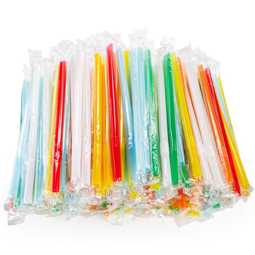 400 pitillos plásticos multicolores para bebidas 23.5 cm
