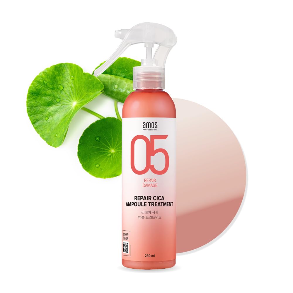 AMOS PROFESSIONAL Repair Cica Ampoule Treatment | Anti-Frizz Serum | Hair Repair Solution | Nourishing Damaged Hair | Korea Hair Salon