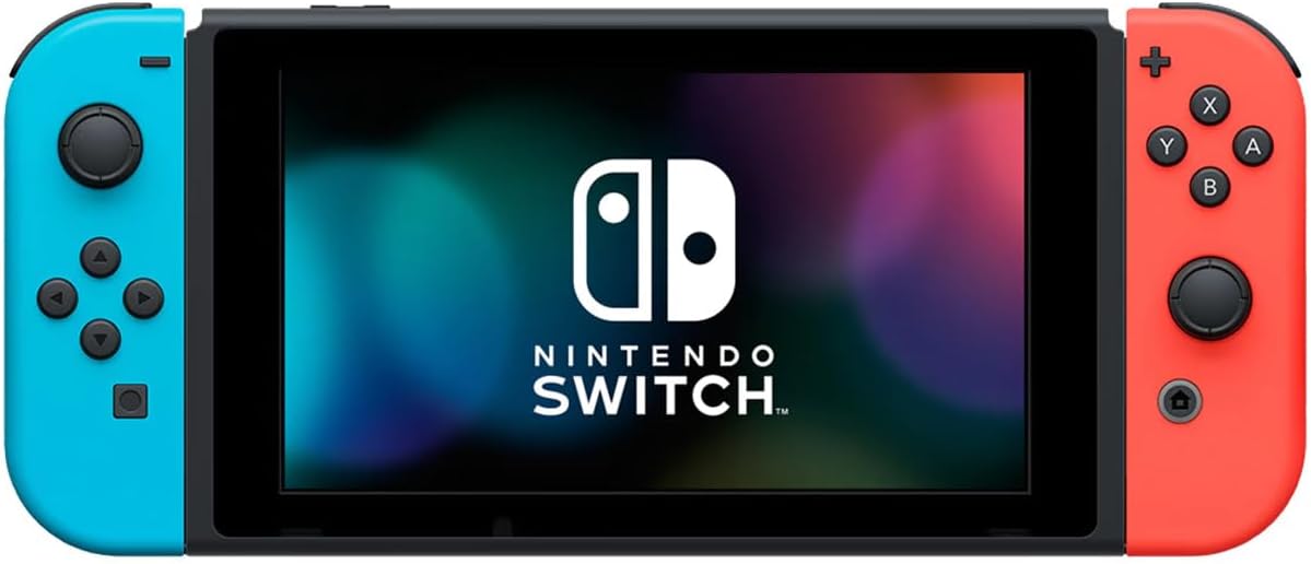 Nintendo Switch con Joy-Con azul neón y rojo (renovado) | Modos de reproducción portátil, de mesa y de TV