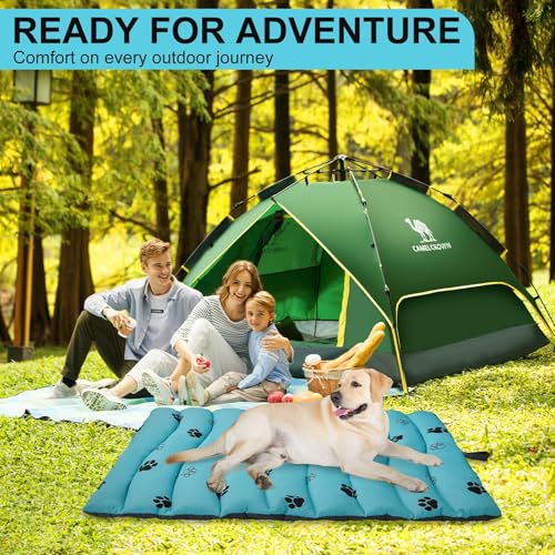 BINGPET Outdoor Travel Dog Bed for Large/Medium Dogs,Portable Waterproof Camping Mat with Carry Bag,Foldable Outside Bed,Machine Washable Indoor Pet Mat for Small,Medium and Large Dogs 26"x43" - Image 3