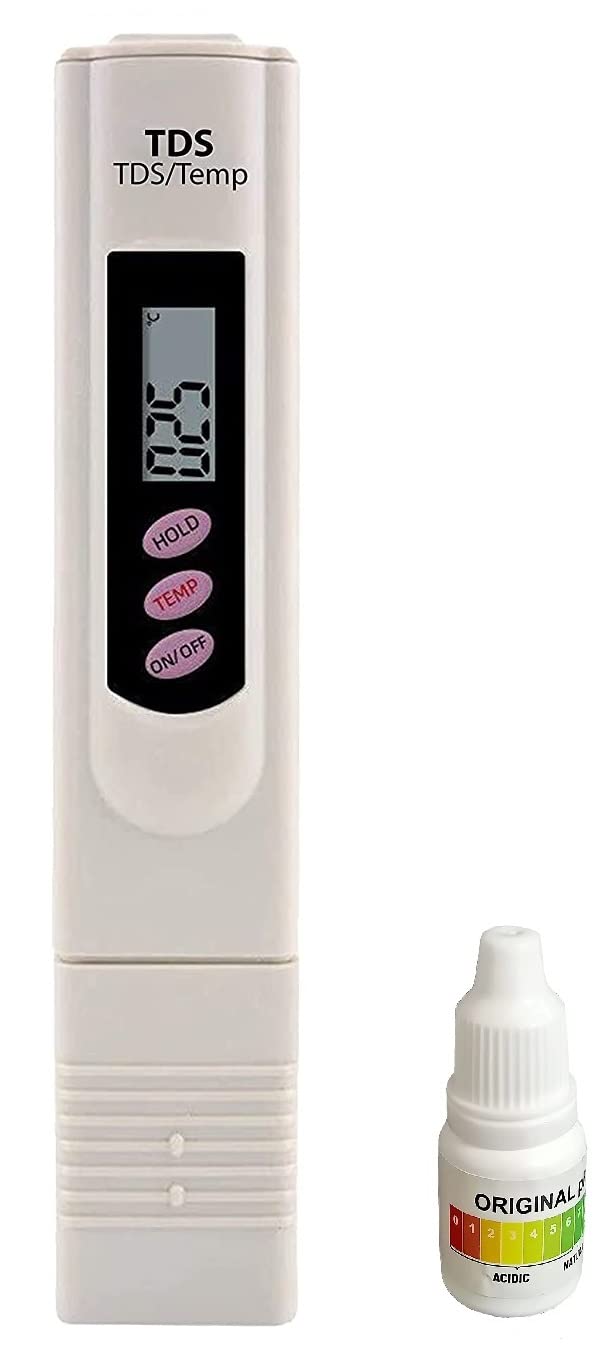 Digital TDS Meter With pH Tester for RO Water TDS Testing Meter, Digital LCD Tds Meter, Water Filter Tester for Measuring Tds/Temp/Ppm with Carry Case (Imported Quality)