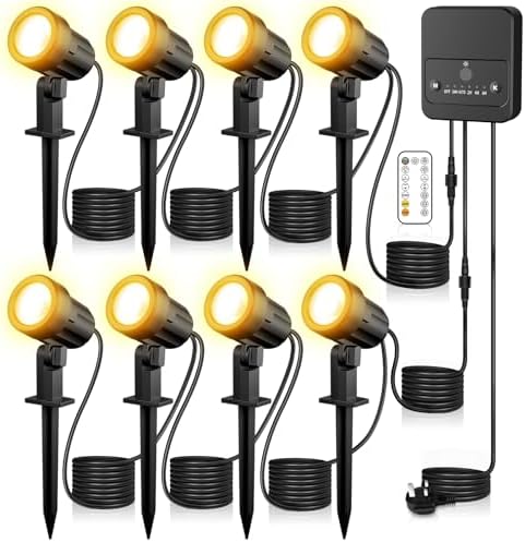 MEIKEE Outdoor Garden Spike Light 3-Color LED Landscape Spotlights