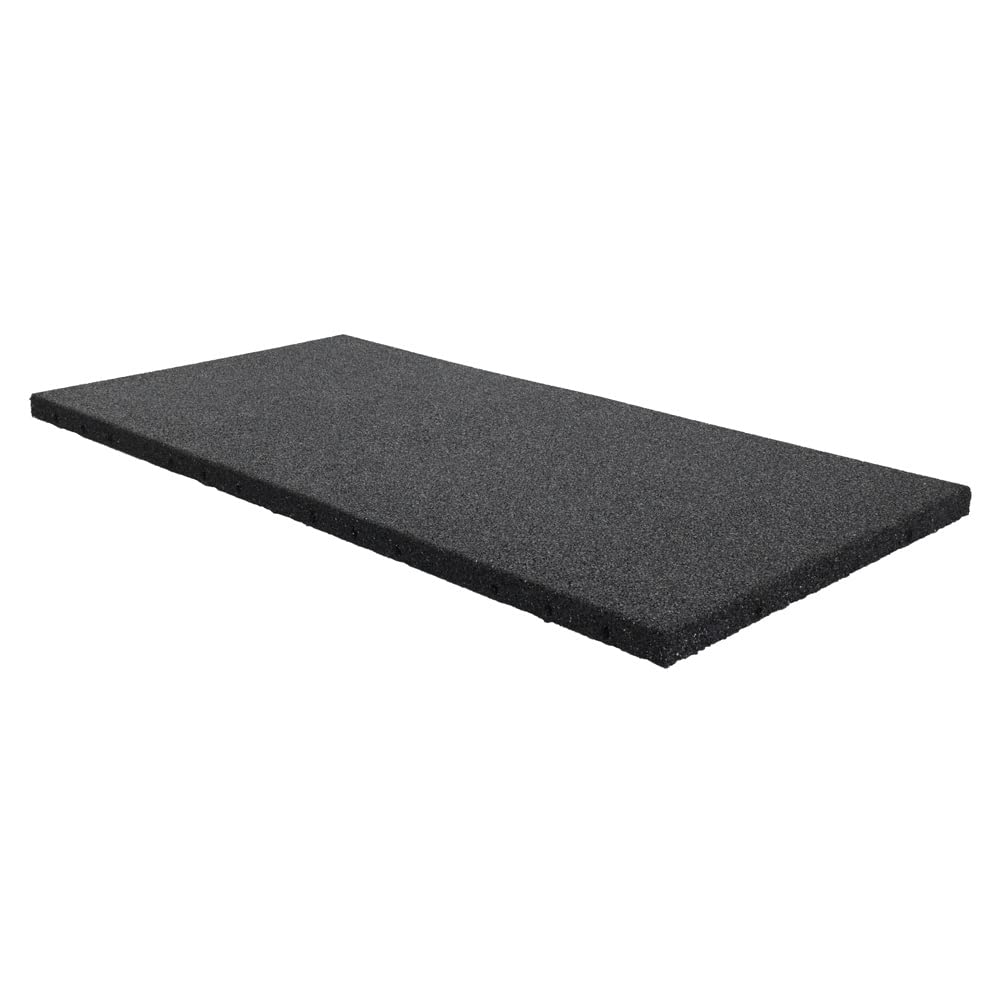 Tapis en caoutchouc 50 x 100 cm - Tapis anti-vibration 30 mm - Plaque en caoutchouc antidérapante et résistante aux intempéries - Pour machine à laver, toit plat, balcon, allée et aire de