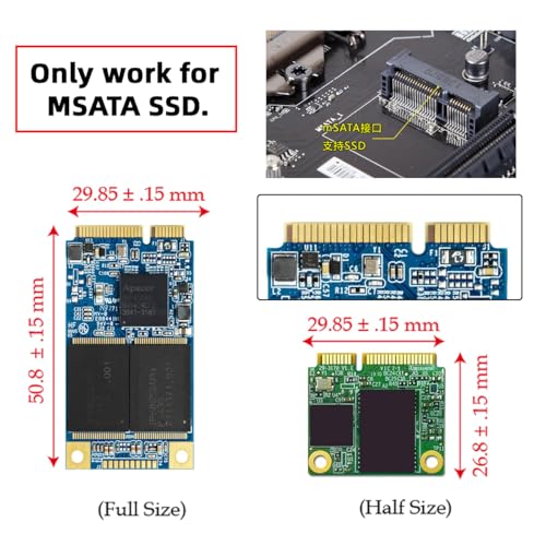 Adaptador Combo M.2 B+M-Key y mSATA a SATA 3.0 con Switch miniatura 2