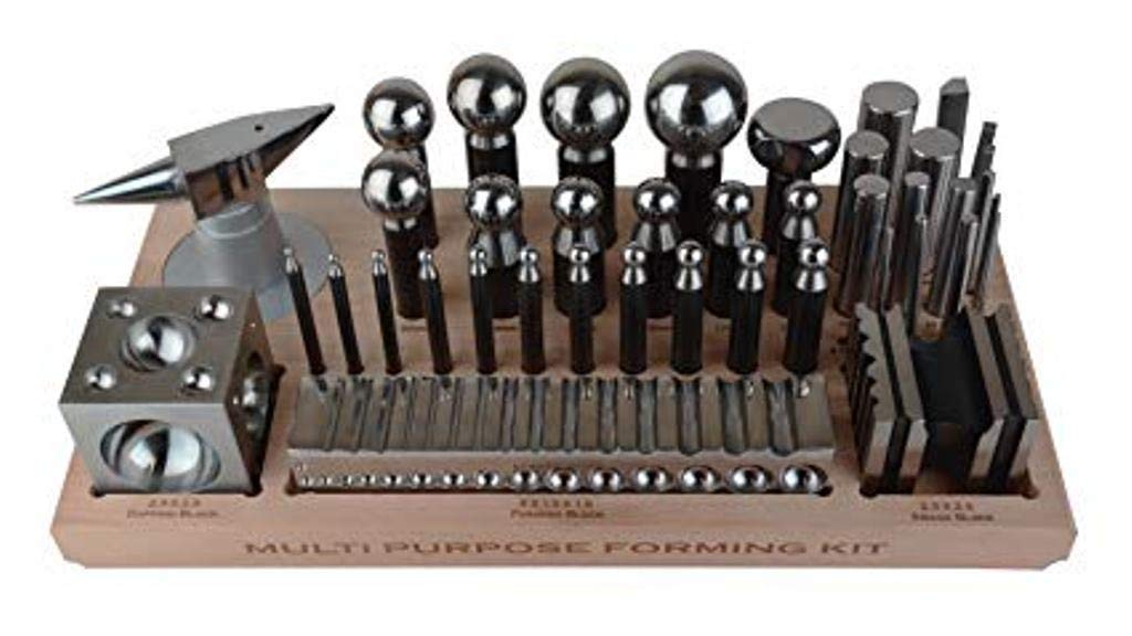 43-teiliges Mehrzweck-Metallform-Set mit Block, Amboss, Swage Schmuckherstellung, Reparatur, Metallformwerkzeug