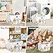 Clastyle Cute Animals Baby Laundry Hamper Kid Storage Basket Boy Girl Gift Toy Box Collapsible Large Clothes Organizer Nursery Bin for Bedroom, Star, 40 * 30 * 30 cm