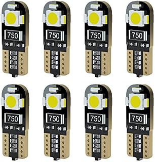 W5W T10 LED Bulb CANBUS Error Free 501 194 168 Wedge 12V Replacement Bulbs for Car Interior Lights Dome Map Side Door Courtesy Trunk License Plate Light 6000K White 8Pcs