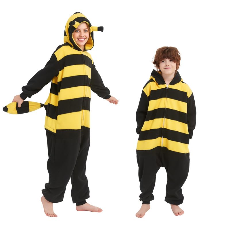 Udekit Pijama con Cola de Abeja, Mono, Bata, Disfraz de Cosplay, para niños de 9 a 12 años.