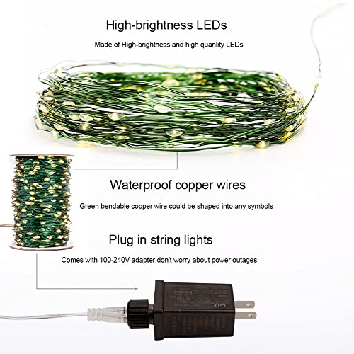 Zeluxdot 660Ft Fairy String Lights Green Copper Wires Extra Long Outdoor/Indoor Waterproof Led String Lights With Remote For Christmas Tree, Patio, Gardens, Backyard, Plant... 2000 Leds #TOP1