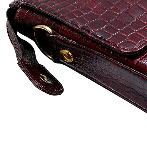 Image of RICHSIGN LEATHER ACCESSORIES Full Grain Natural Leather Laptop Messenger & Shoulder Bags for Men Women Office Briefcase Branded Stylish..Dimensions: L-14 x H- 12 x W- 2 Inch (Weight=900 GR)