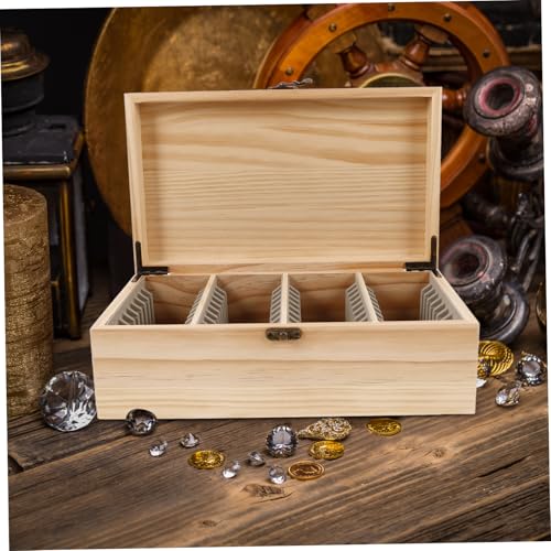 Boîte de rangement de pièces commémoratives avec coffret multi-emplacements portable - 6