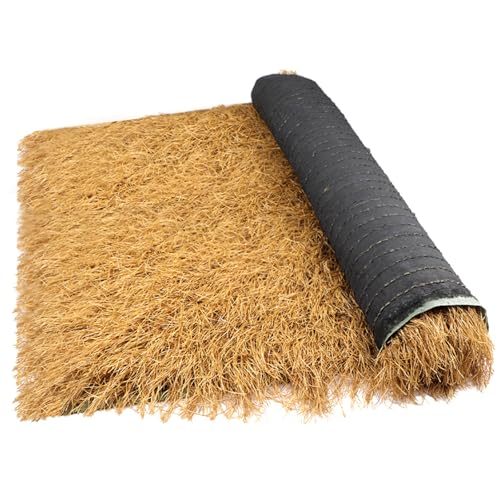 Césped artificial de 1 x 10 m para jardín, patio y barra Tiki, ideal para valla de paisajismo elegante y decoración de paraguas al aire libre, duradero y fácil de instalar