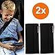 ECENCE 2er Set Sicherheitsgurt Gurtpolster Kinder Auto Gurtschoner Autogurt Gurtschutz Schwarz