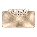 Fawziya Crown Crystal Clutch Hardshell Evening Clutches For Wedding And Party-Gold