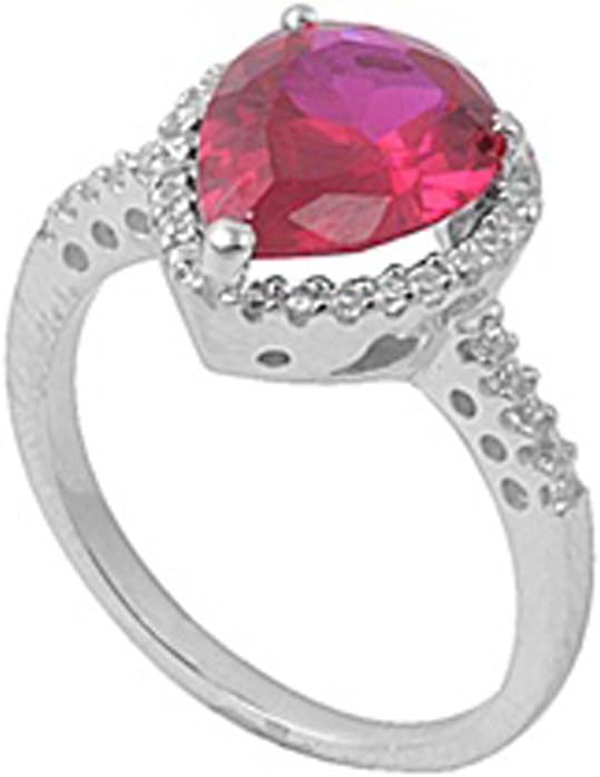 CHOOSE YOUR COLOR Sterling Silver Halo Ring
