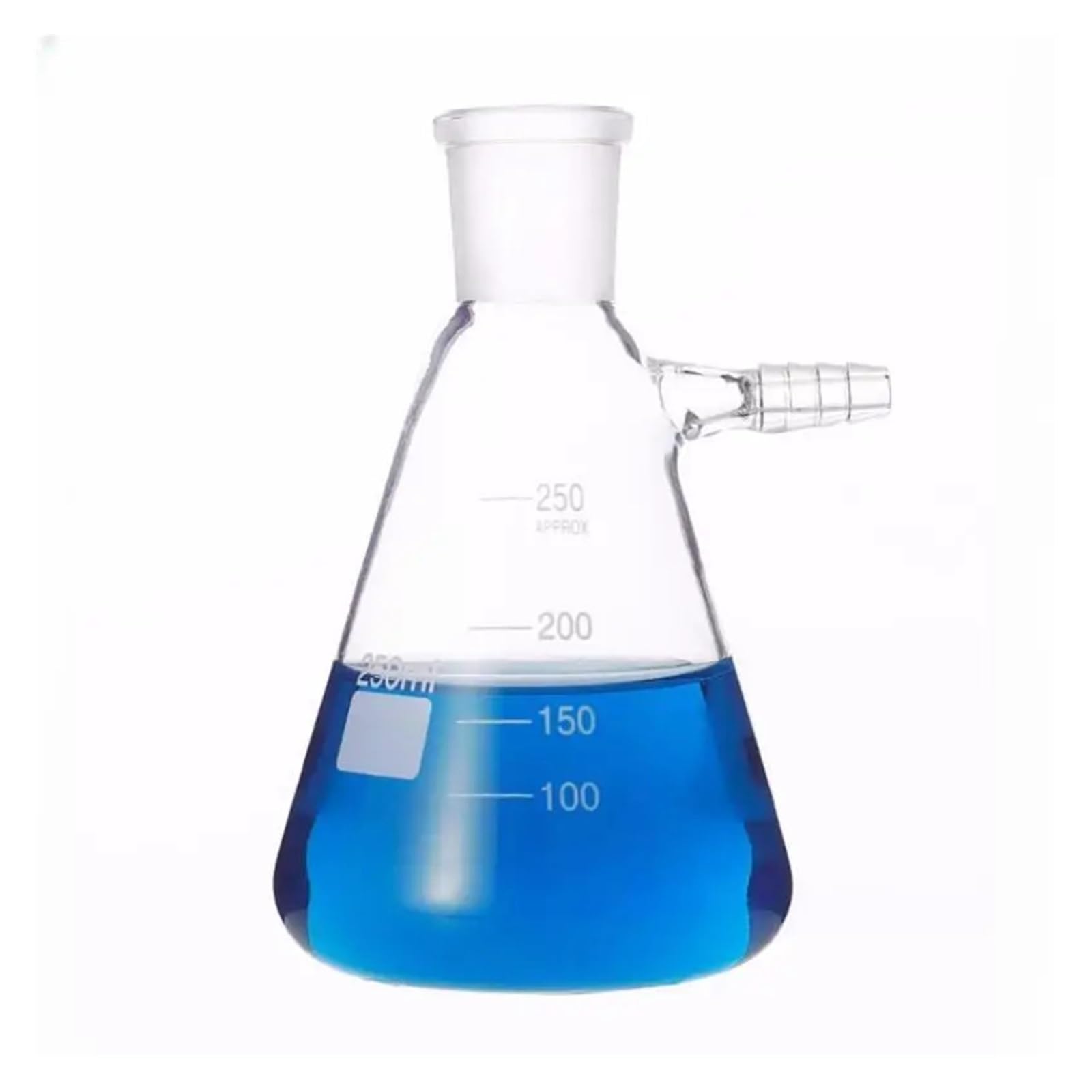Botella de filtro triangular de matraz cónico de tierra estándar de laboratorio con botella de filtro de boquilla(Caliber34,500ml)