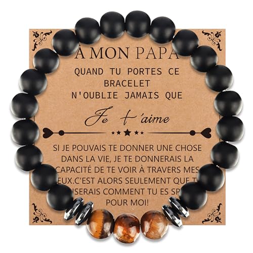Merclix Bracelet Papa Idee Cadeau Papa Original Anniversaire Noel Cadeaux Pere Homme Cadeau Fete des Peres Original