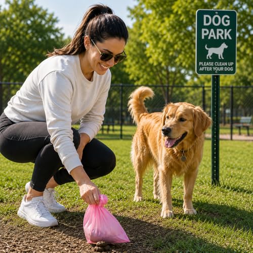 Image of EZ Pick Up Pet Dog Bags - 1000 Count Waste Bags, Puppy Pick Up Bag, Doggy Walking Clean Up (Pink, Black, Blue) (Pink)