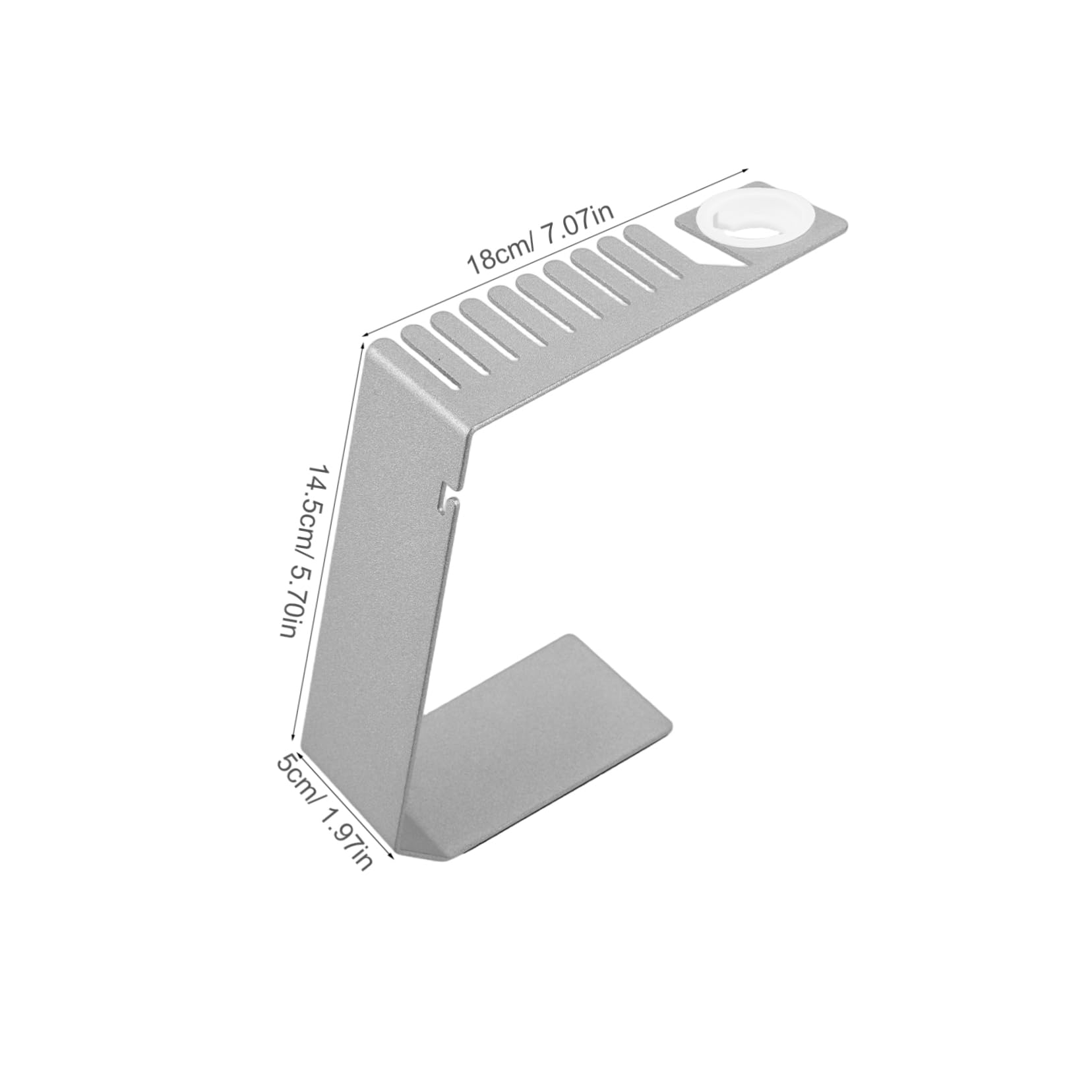 Supporto Ricarica Smartwatch da Tavolo in Acciaio Inox Argento | Cinturino e Orologio, Base Zavorrata, Aspetto Raffinato, Facile Uso su Scrivania, Accessori Premium