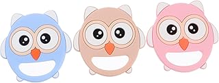 ibasenice 3 Pçs Coruja Mordedor Brinquedos Para Recém-Nascidos Mastigar Brinquedos Chupetas Recém-Nascidos Goma De Mascar Mordedor Recém-Nascido Dentição Chocalho Chupeta Animal Sílica Gel