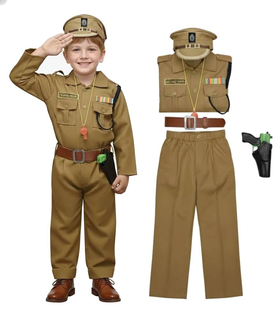 FancyDressWale Community Helper & Career Role Play Costume for Fancy Dress Pilot, Navy, Army, astronaunt, Police Costumes-image-6