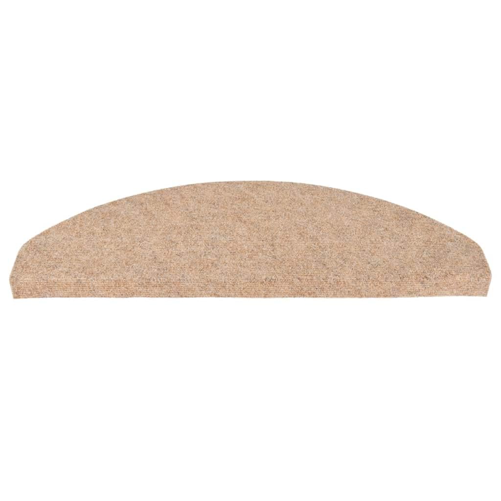 Tidyard Tapis d'escalier Auto-adhésifs 30 pcs Beige 65x22,5x3,5 cm, Tapis Escalier Tapis de Sécurité pour Sol Protection, Aînés et Animaux