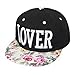 ZLYC Women Floral Tropical Print Neon Embroidered Word Snapback Baseball Cap Hat