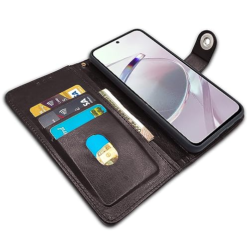 Image of Pikkme Mi Redmi 12 5G / Poco M6 Pro 5G Flip Cover Leather Finish | Inside TPU | Wallet Stand and Shock Proof | Button Flip Case for Mi Redmi 12 5G / Poco M6 Pro 5G (Coffee)
