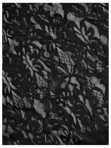 WDIRARA Women's Lace Sheer Mesh Pants High Rise Elastic Waist Trousers Wide Leg Bottoms4