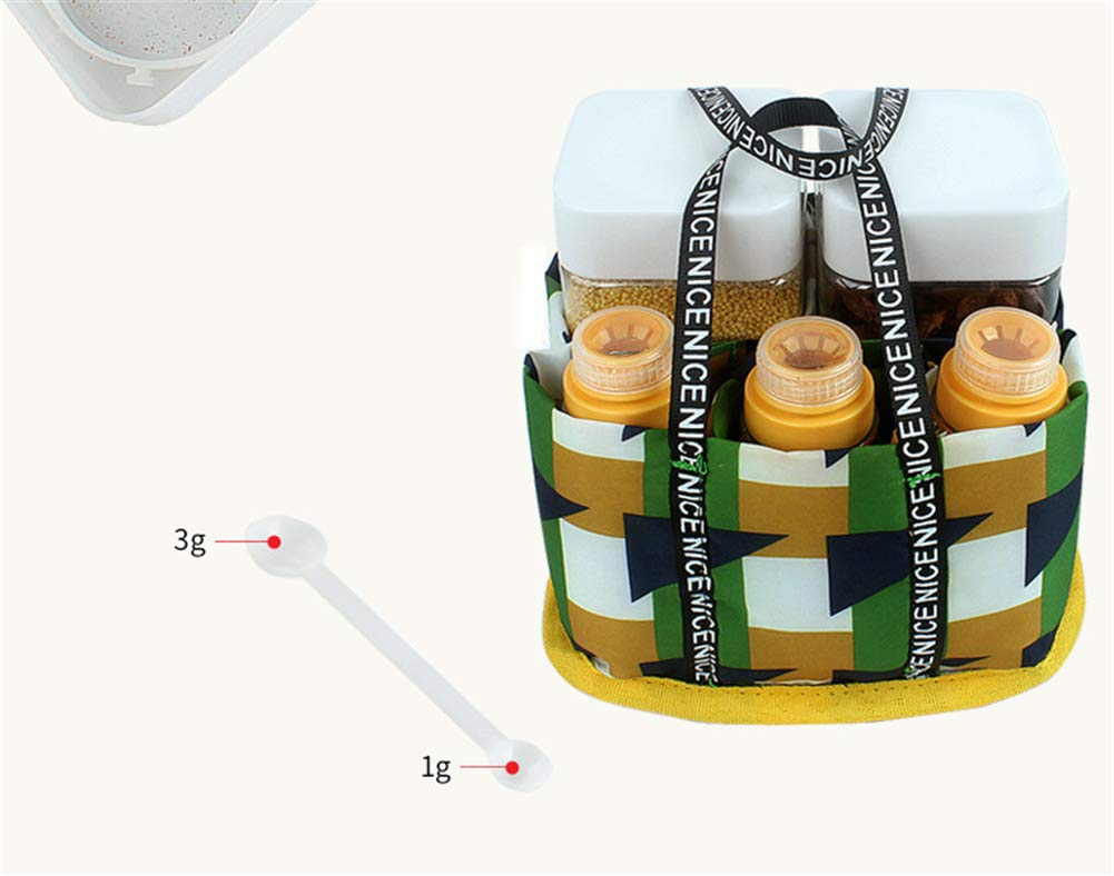 Kit Specie da Campeggio - Borsa Portaspezie Portable with 7 Barattoli