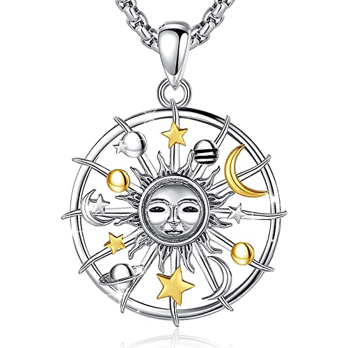 CELESTIA Häxa halsband dam måne hänge silver 925 smycken häxkonst gåva dam esoterism och andlighet tillbehör dam, m, Metall, Ingen ädelsten