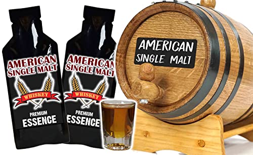 American Single Malt Whiskey Making Bootleg Kit w/Chalkboard & Book- Thousand Oaks Barrel Co. – Make & Age Spirits in an Oak Cask Keg Mini Barrel - Best Father’s Day Gift Ever (3L)