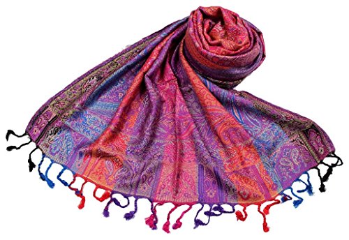 Étole viscose au motif cachemire de qualité supérieure SHANKARA N8