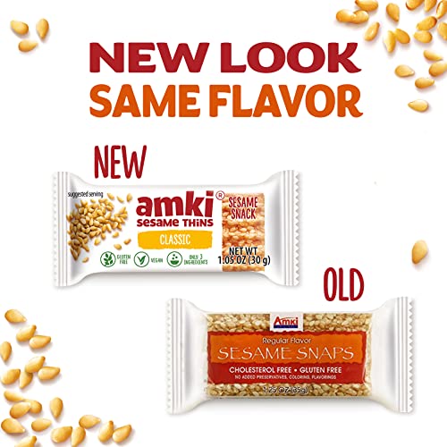 image for Amki Sesame Thins Classic (Sesame Snaps), Gluten Free, Vegan, Deliciou