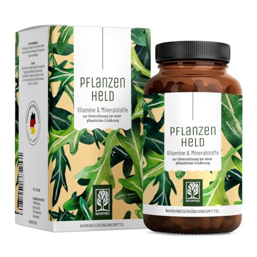NATURTREU® Vitamin Kapseln Vegan - 120 Kapseln für Veganer und Vegetarier