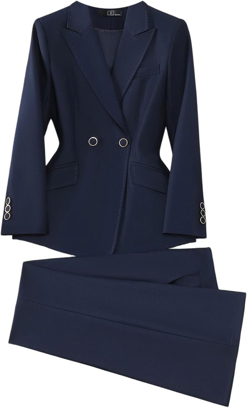 Spring Women Blazer Trousers Sets Lady Office Wear