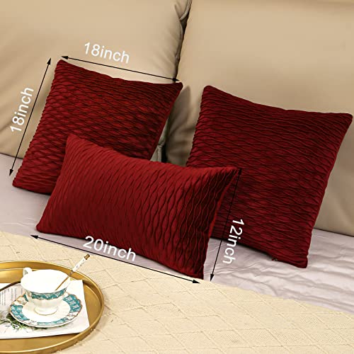 Throw Pillow Covers, 2 Pack 18X18 Pillow Cover, Original Striped Velvet Throw Pillows For Couch, Couch Pillows Cover, Bed Pillows Decorative, Square Decorative Pillow Covers For Sofa Bedroom Car #TOP4